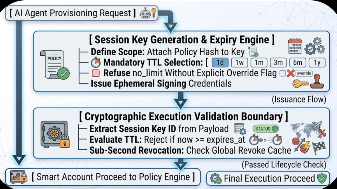 Day 3: Session Key Lifecycle & Ephemeral TTLs — Eliminating Stale Agent Authorization
